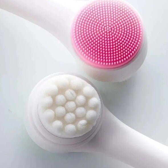 3D Bilateral Silicone Manual Massage Facial Brush - MillenniaWorld.com