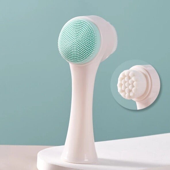 3D Bilateral Silicone Manual Massage Facial Brush - MillenniaWorld.com