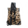 Backpack Leopard and Black Flap Bag Set for Women - MillenniaWorld.com