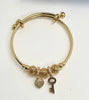 Beautiful 18k Gold Plated Designer Inspired Charm Bangle For Women Tarnish Free - MillenniaWorld.com