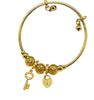 Beautiful 18k Gold Plated Designer Inspired Charm Bangle For Women Tarnish Free - MillenniaWorld.com