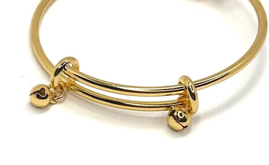 Beautiful 18k Gold Plated Designer Inspired Charm Bangle For Women Tarnish Free - MillenniaWorld.com