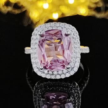 Big Pink Cubic Zirconia Rings - MillenniaWorld.com