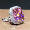 Big Pink Cubic Zirconia Rings - MillenniaWorld.com