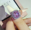 Big Pink Cubic Zirconia Rings - MillenniaWorld.com