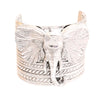 Burnished Silver Rope Elephant Cuff - MillenniaWorld.com