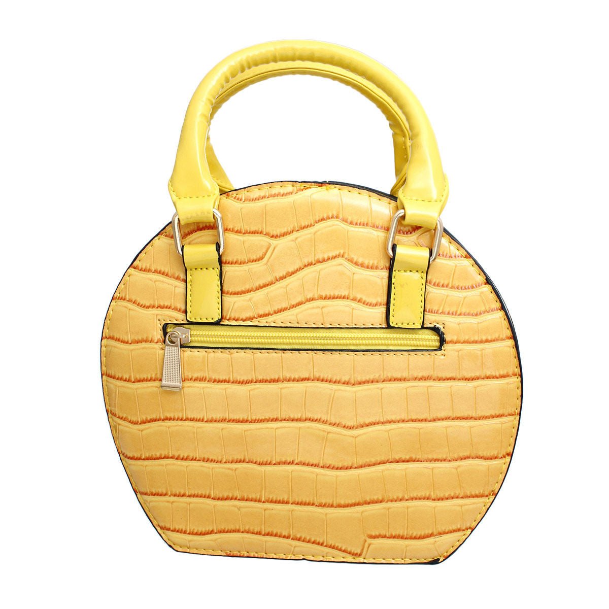 Handbag Round Yellow Flower Croc Bag for Women - MillenniaWorld.com